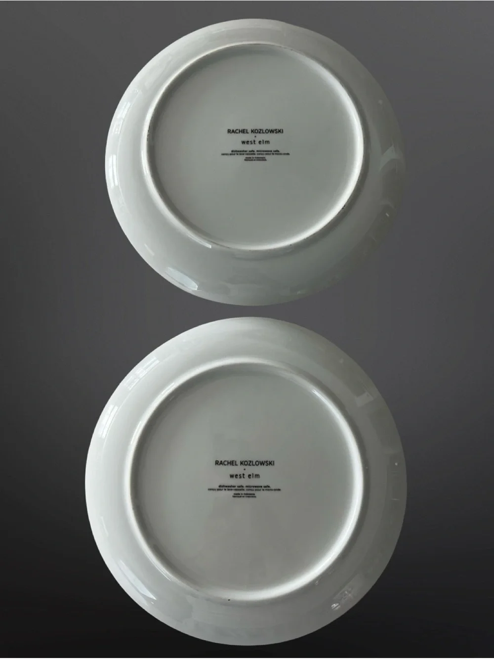 Set of 2 West Elm Rachel Kozlowski Dapper Animal Plates Fox & Hare Rabbit 8.5”